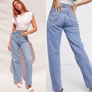 Levi's Womens Light Wash High Loose Straight Leg Jeans Size 27